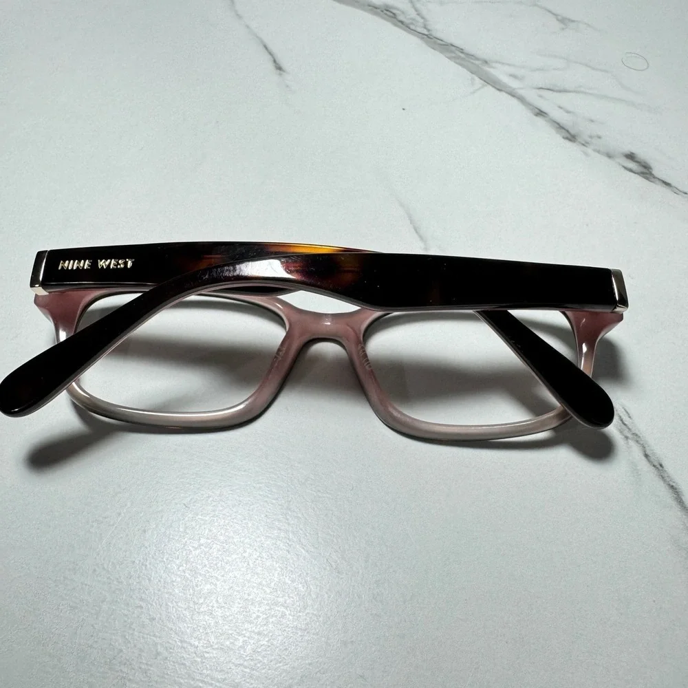 Nine West NW151 0JVR Tortoise Pink Rectangular Eyeglass‎ Frames 51-16-125 Womens